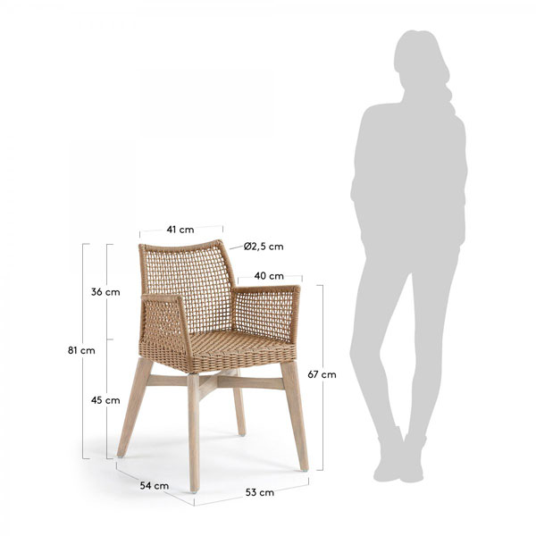 Крісло La Forma RODINI Бежевий-3