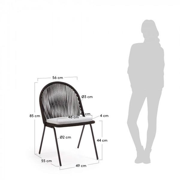Стілець La Forma STAD Чорний-4