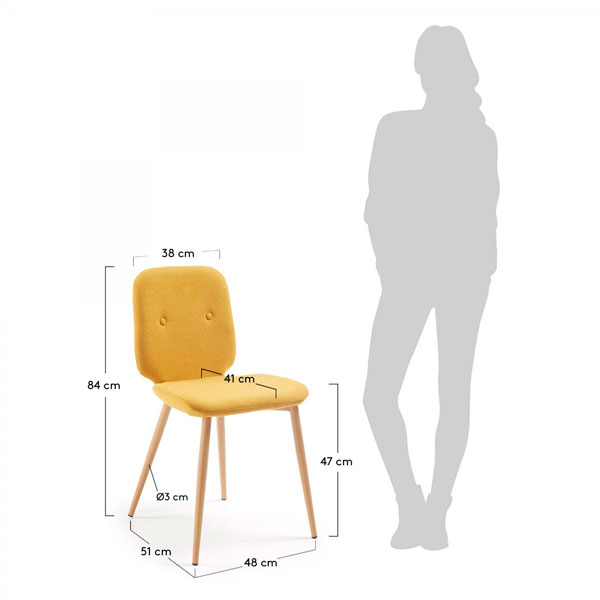 Стілець La Forma STEM Гірчичний-1