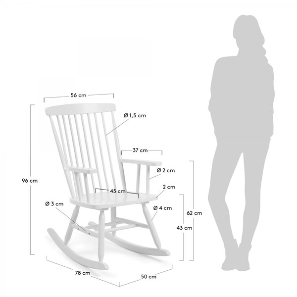 Кресло-качалка La Forma TERENCE Белый-4