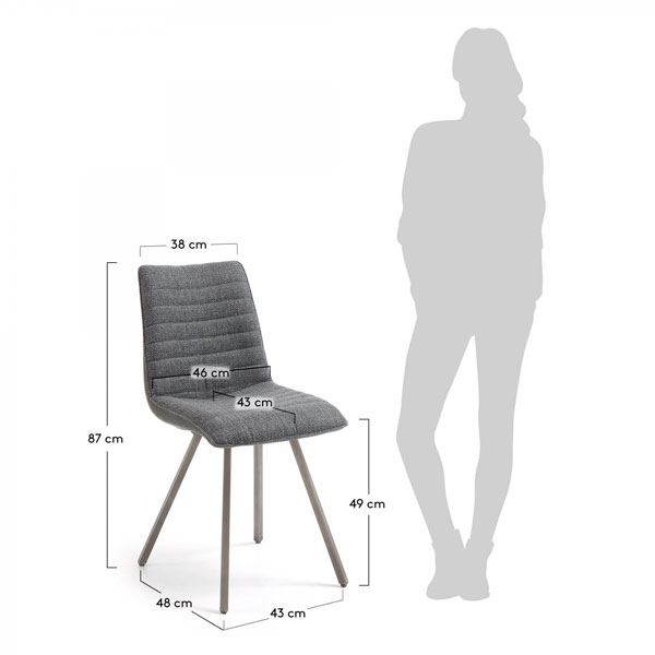 Стул La Forma TRASS Темно-серый-4