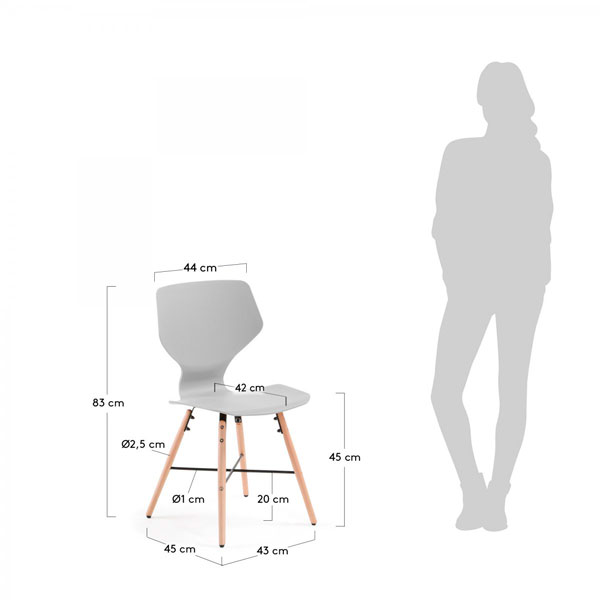 Стул La Forma WITHEY Серый-5