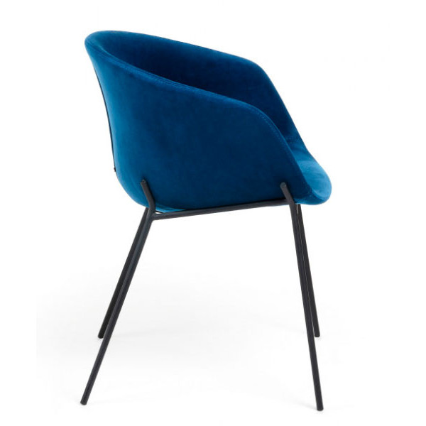 Стілець La Forma ZADINE Темно-синій велюр-5