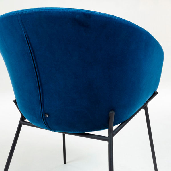 Стілець La Forma ZADINE Темно-синій велюр-4