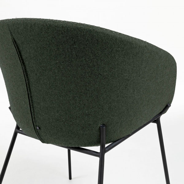 Стілець La Forma ZADINE Темно-зелена повсть-4