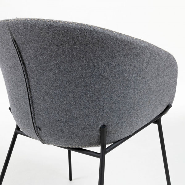 Стул La Forma ZADINE Серый войлок-2