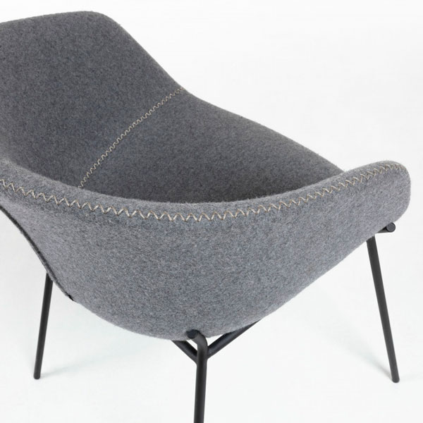 Стул La Forma ZADINE Серый войлок-3