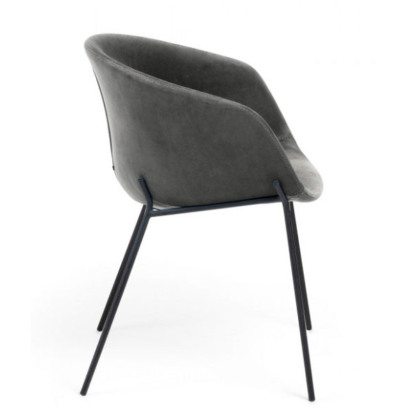 Стул La Forma ZADINE Серый велюр-4