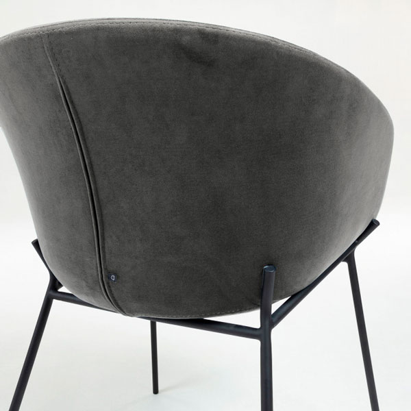 Стул La Forma ZADINE Серый велюр-3
