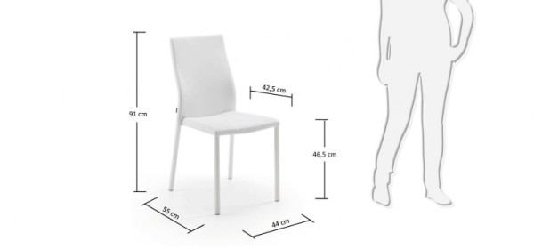 Стілець La Forma AURA Білий-3