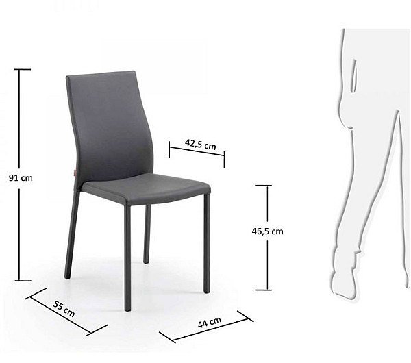 Стул La Forma AURA Серый-1