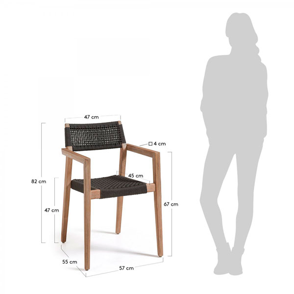 Стілець La Forma CORVETTE Темно-сірий Стілець La Forma CORVETTE Темно-сірий-8