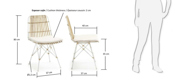Стілець La Forma ISNAIA Бежевий-7