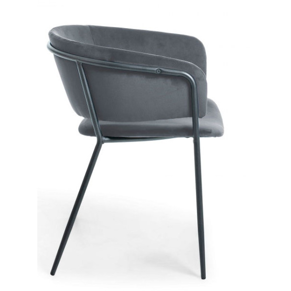 Крісло La Forma KONNIE Сірий велюр-5