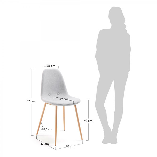 Стілець La Forma LISSY Сірий-4