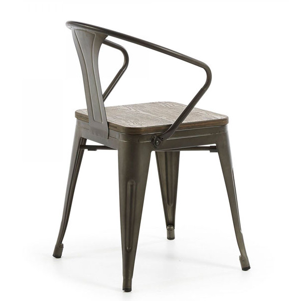 Стул с подлокотниками La Forma MALIBU Темно-серый-2