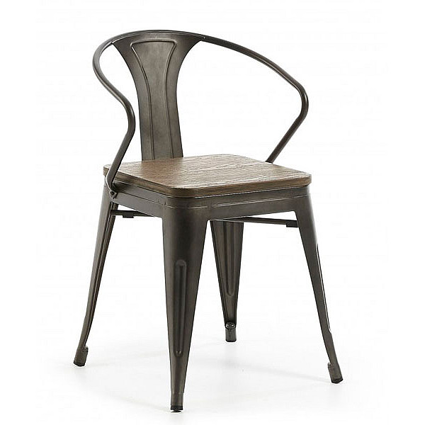 Стул с подлокотниками La Forma MALIBU Темно-серый-0