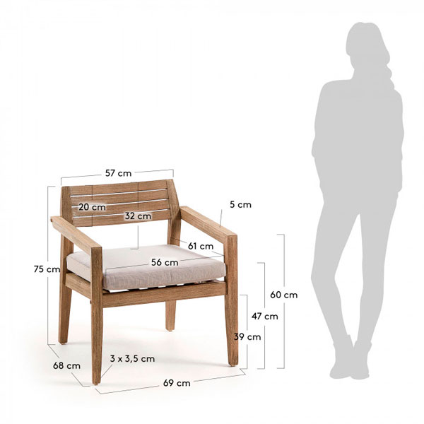 Кресло La Forma CLIMBY Коричневый-7