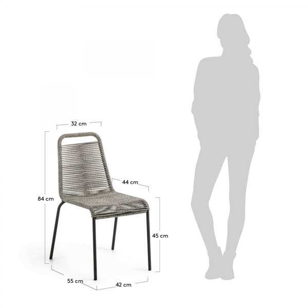 Стілець La Forma GLENVILLE Сірий-7