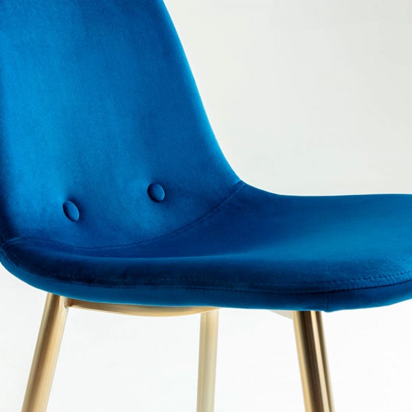 Стул La Forma LISSY Синий велюр-3