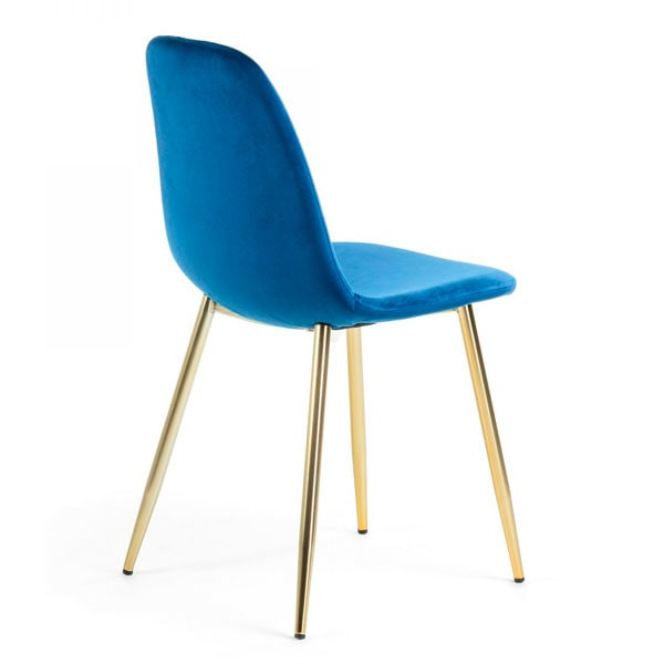 Стул La Forma LISSY Синий велюр-2
