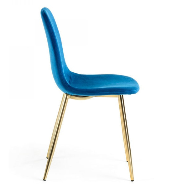 Стул La Forma LISSY Синий велюр-1