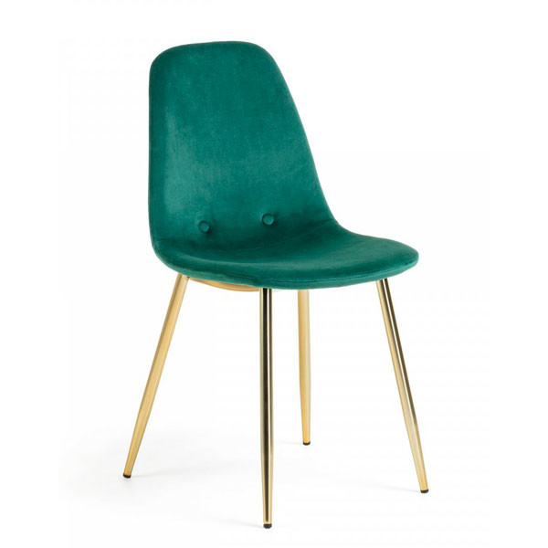 Стілець La Forma LISSY Зелений велюр-0