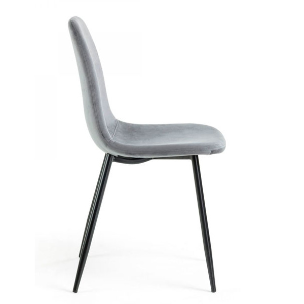 Стілець La Forma LISSY Темно-сірий велюр-1