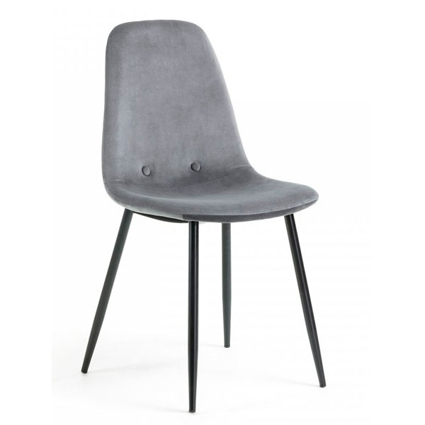 Стілець La Forma LISSY Темно-сірий велюр-0