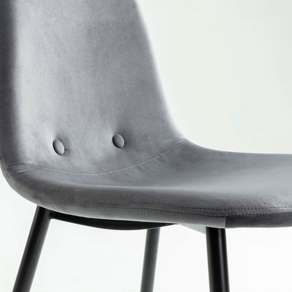 Стілець La Forma LISSY Темно-сірий велюр-3