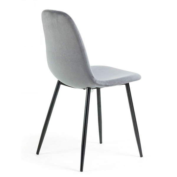 Стілець La Forma LISSY Темно-сірий велюр-2