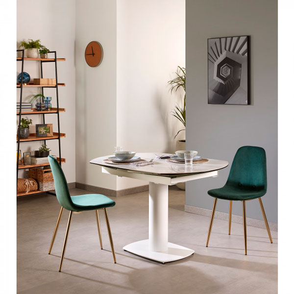 Стілець La Forma LISSY Зелений велюр-4