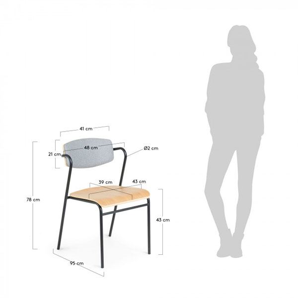 Стул La Forma CASPER Бежевый-7