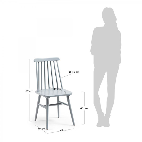 Стул La Forma KRISTIE Светло-серый-3