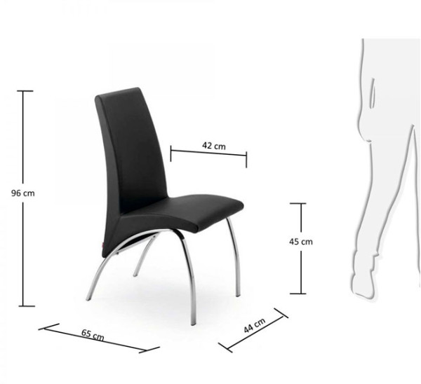 Стілець La Forma ZICAR Чорний-1