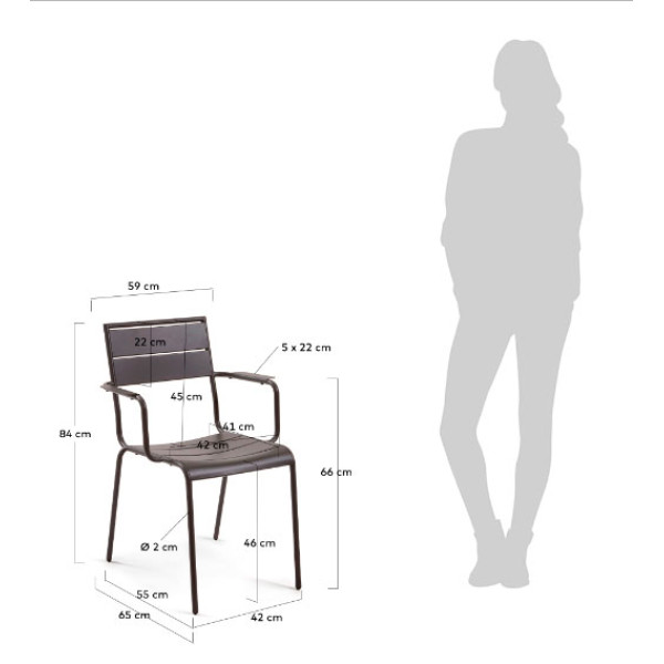 Стілець La Forma ADVANCE Темно-сірий-4