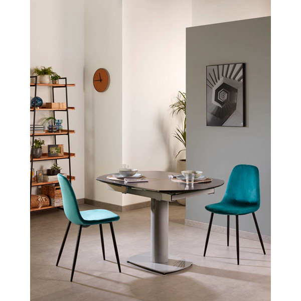 Стул La Forma LISSY Бирюзовый велюр-4