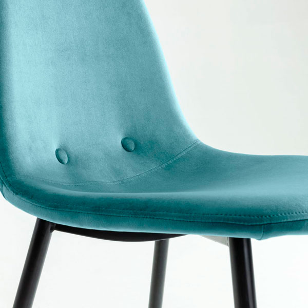 Стул La Forma LISSY Бирюзовый велюр-3