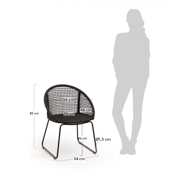 Кресло La Forma SANDRINE Темно-серый-6