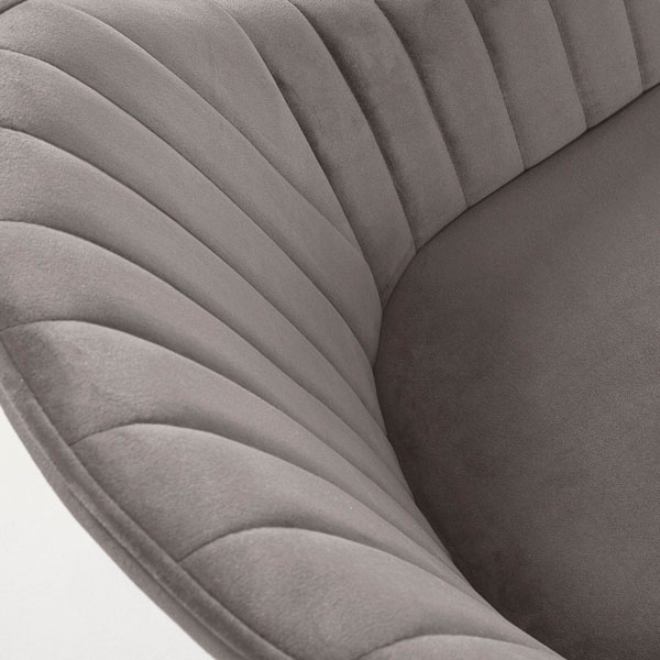 Стілець La Forma Herbert Сірий велюр-3