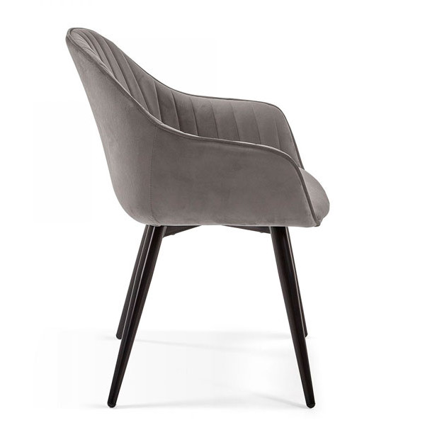 Стілець La Forma Herbert Сірий велюр-1