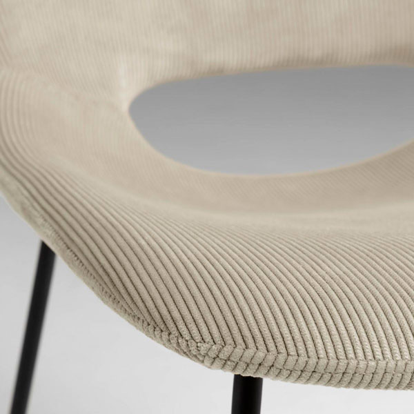 Стілець La Forma ZIGGY Сірий вельвет-1