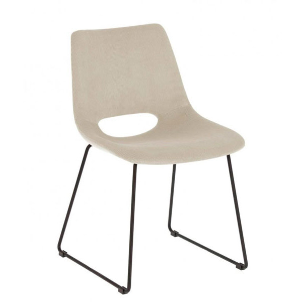 Стілець La Forma ZIGGY Сірий вельвет-0