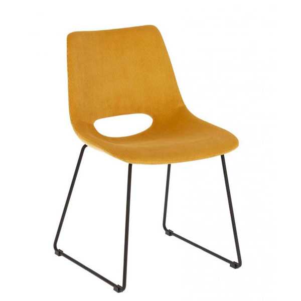 Стілець La Forma ZIGGY Гірчичний вельвет-0