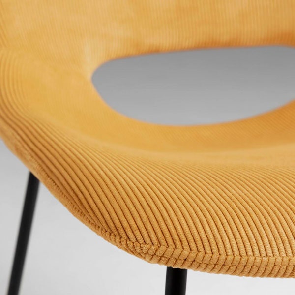 Стілець La Forma ZIGGY Гірчичний вельвет-3