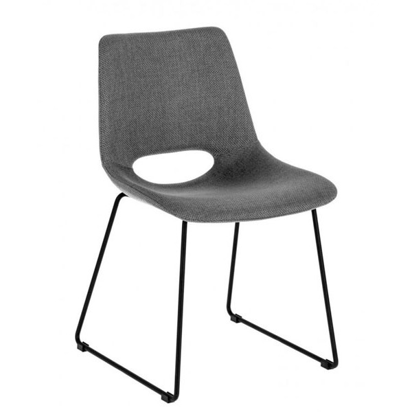 Стілець La Forma ZIGGY Сірий тканина-0