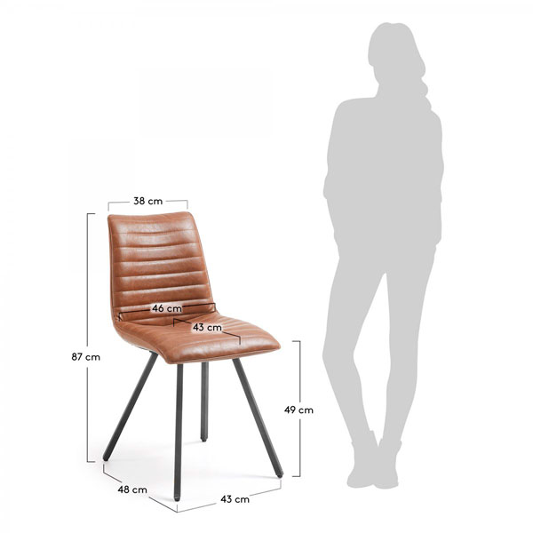 Стілець La Forma TRASS Коричневий-1