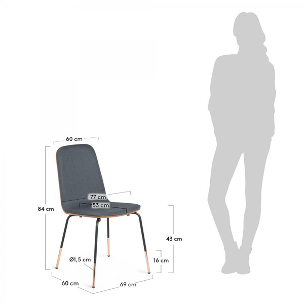 Стілець La Forma CHRYSTEL Чорний-5