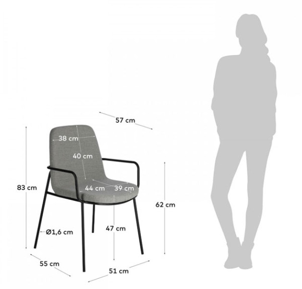 Стул La Forma Giuilia Серый-6