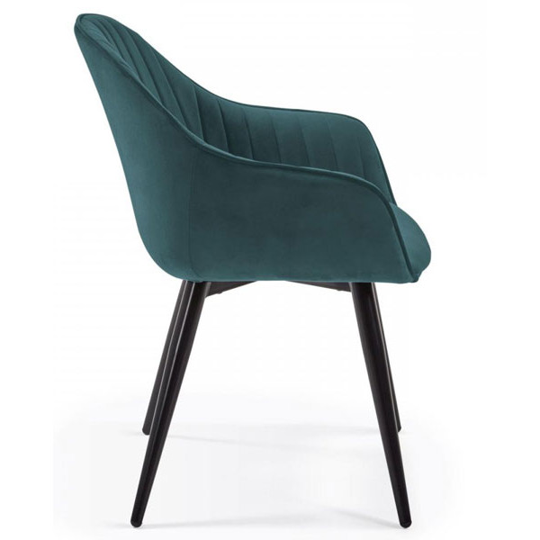 Стілець La Forma Herbert Бірюзовий велюр Стілець La Forma Herbert Бірюзовий велюр-1